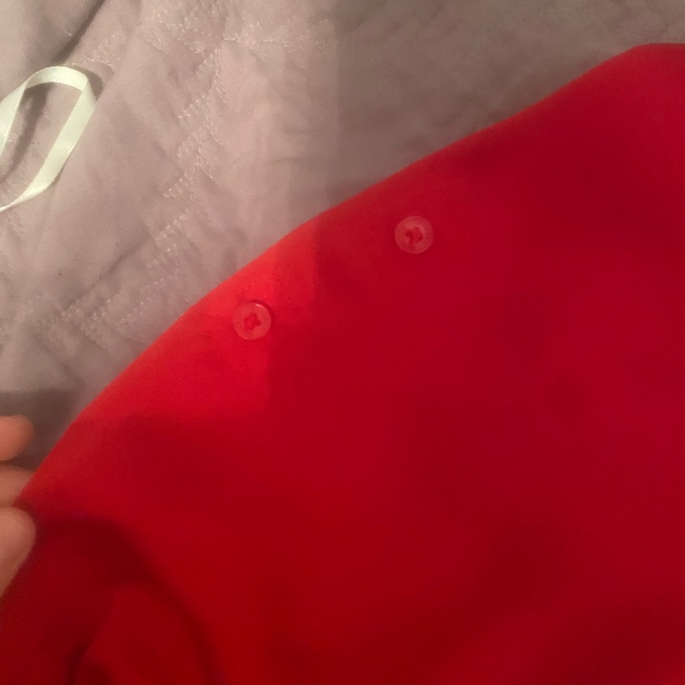 Red EXPRESS button down blouse - Picture 4 of 6